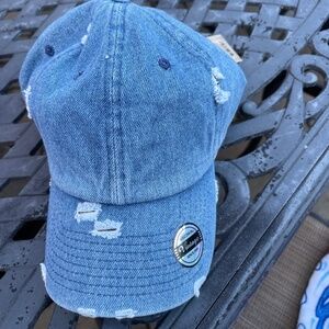 KBETHOS Distressed Denim Hat Cap  NWT